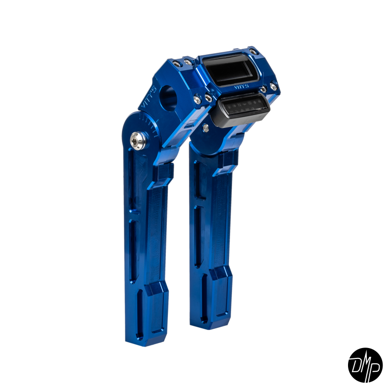 Vitys Design Adjustable Risers 8" Digital Speedo Blue