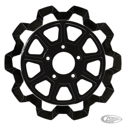 Lyndall Full Floating sort Softail, Dyna, Xl, Touring. 11,8" foran.