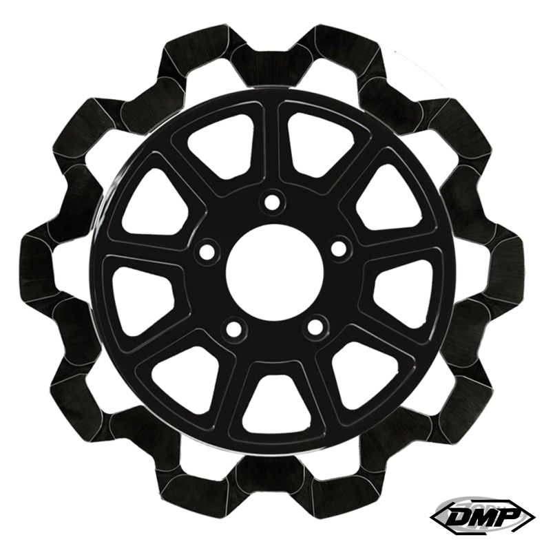 Lyndall Full Floating sort Softail, Dyna, Xl, Touring. 11,8" foran.