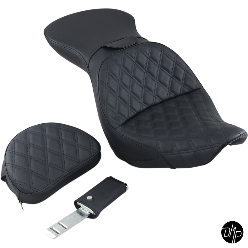 Saddlemen Explorer LS Diamond stich, Softail sde, sort