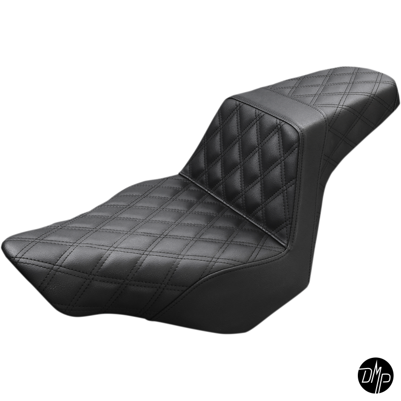 Saddlemen Step-Up sde med Gel core, Softail, Sort