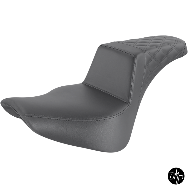 Saddlemen Step-Up sde med Gel core, Softail, Sort