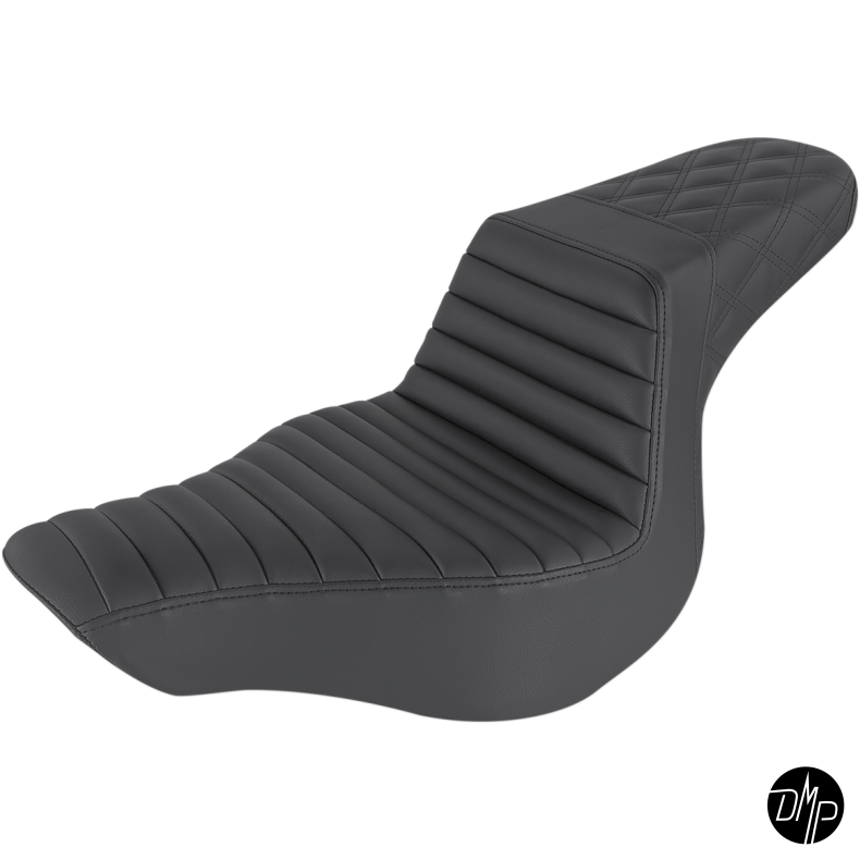 Saddlemen Step-Up sde med Gel core, Softail, Sort