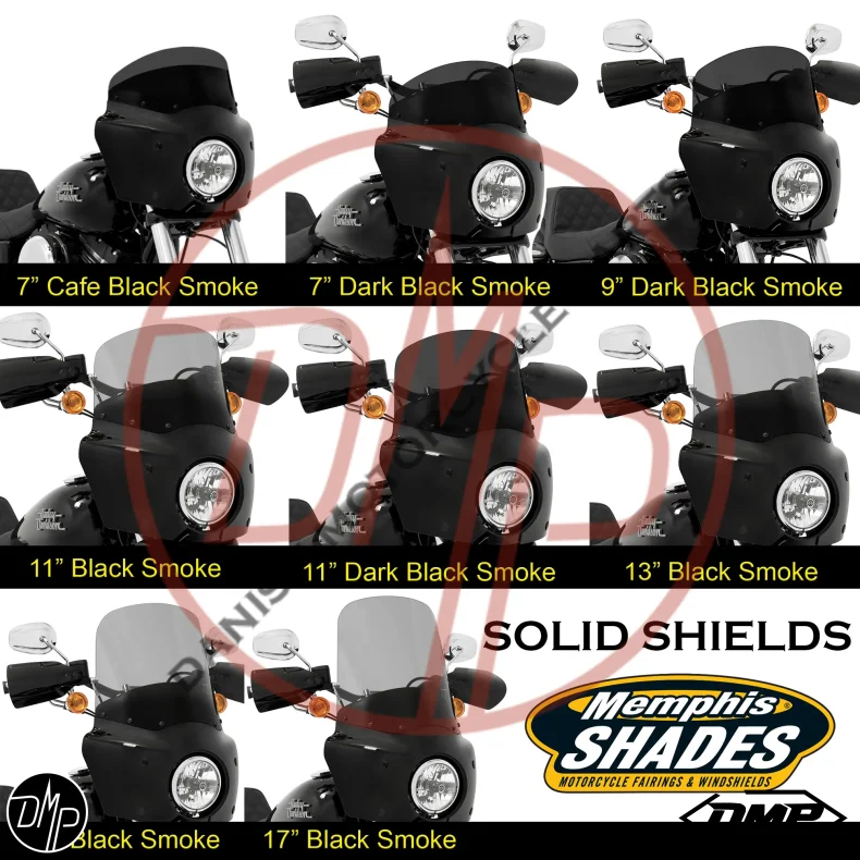Windshield For Memphis Shades Road Warrior SOLID