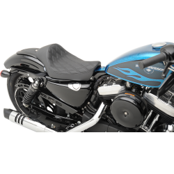 DRAG SPECIALTIES Solo sde CAFE Diamant syninger, sort, XL 10-22