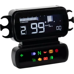 Koso Gauge D2 LCD Speedometer, 2014-2017 Dyna, XL, FLST
