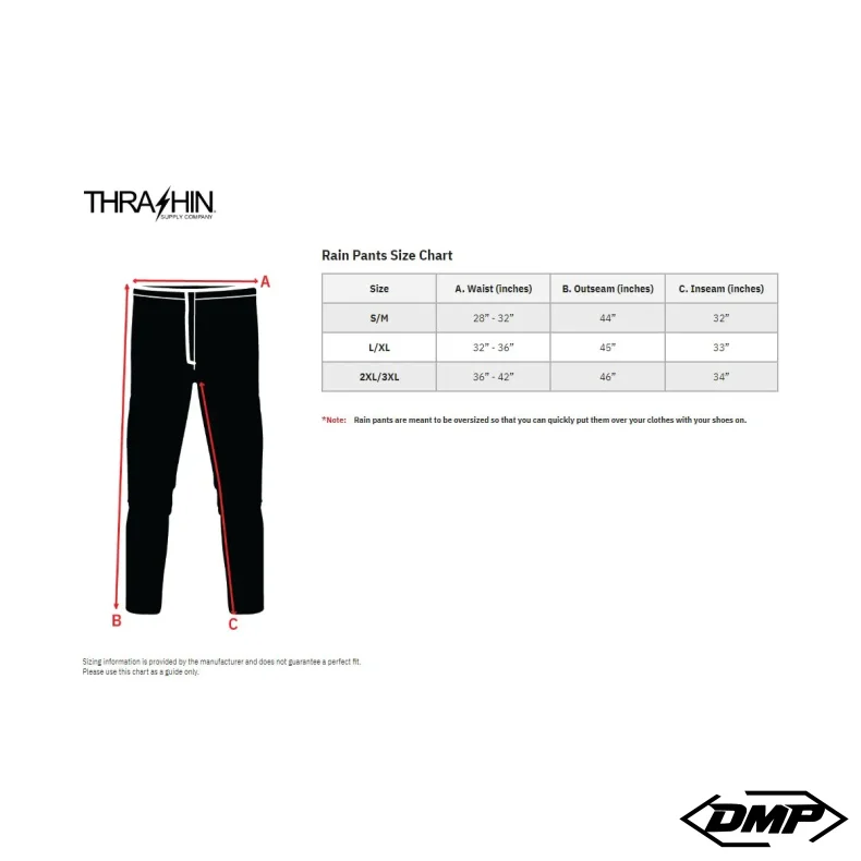 Thrashin Mission Windbreaker rainpants, black