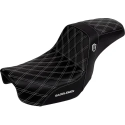 Saddlemen Performance Grip sde, Pro Series Without Backrest White Dyna 06-17