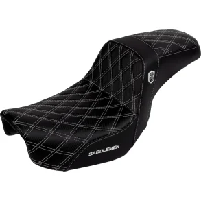 Saddlemen Performance Grip sde, Pro Series Without Backrest White Dyna 06-17