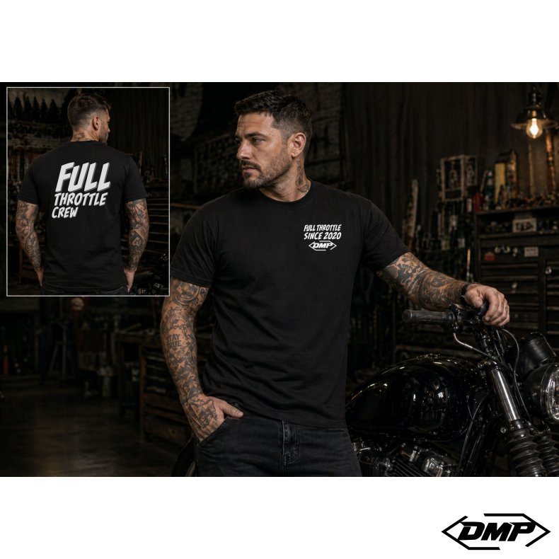 DMP "Full Throttle Crew" T-shirt, Sort