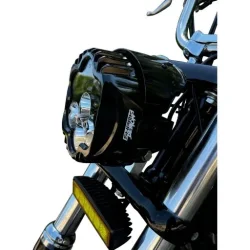 CUSTOM DYNAMICS ECE COMPLIANT SHARK DEMON WHITE HEADLIGHT PEDESTAL MOUNT