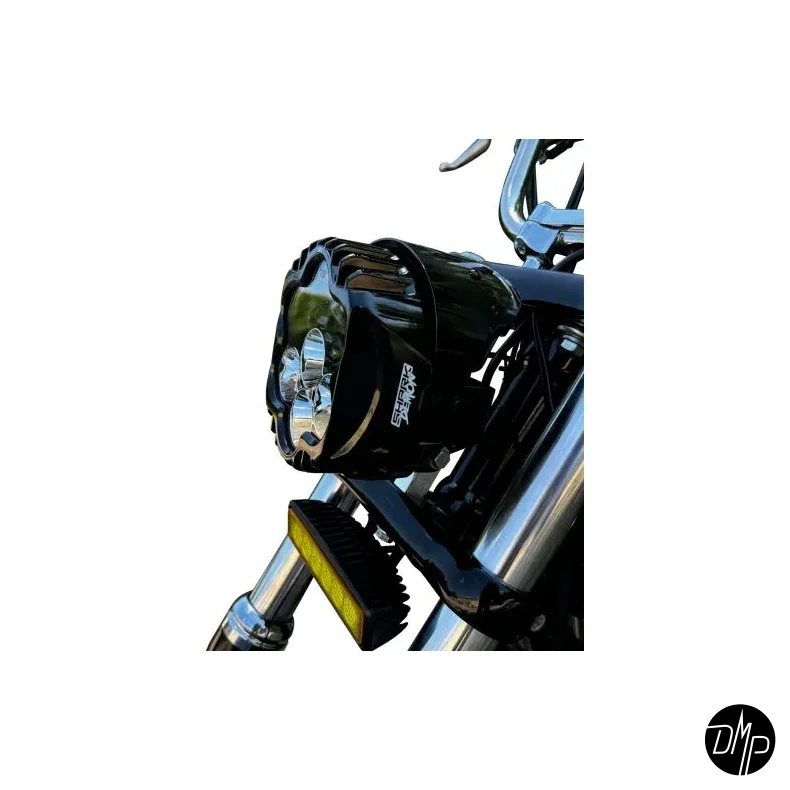 CUSTOM DYNAMICS ECE COMPLIANT SHARK DEMON WHITE HEADLIGHT PEDESTAL MOUNT