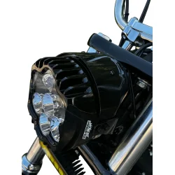 CUSTOM DYNAMICS ECE COMPLIANT SHARK DEMON WHITE HEADLIGHT PEDESTAL MOUNT