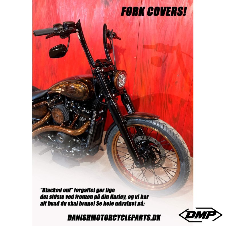 Fork covers UPPER, 49mm, DMP, Harley, Dyna 