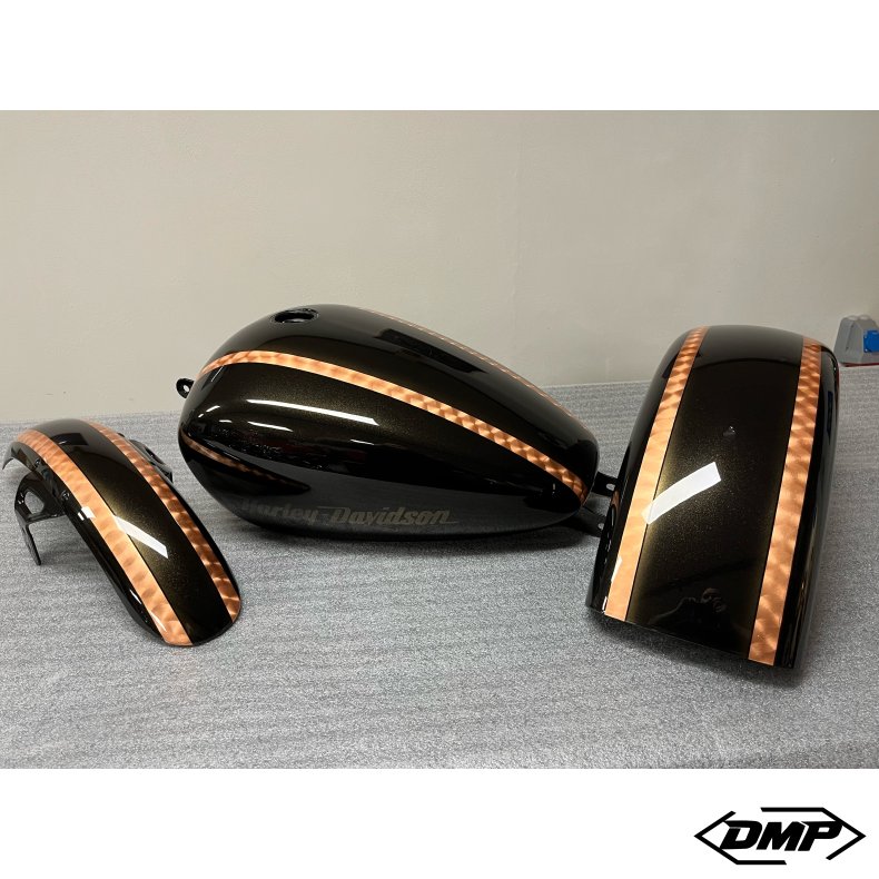 Softail M8 tank/sk�rm s�t custom lakeret.