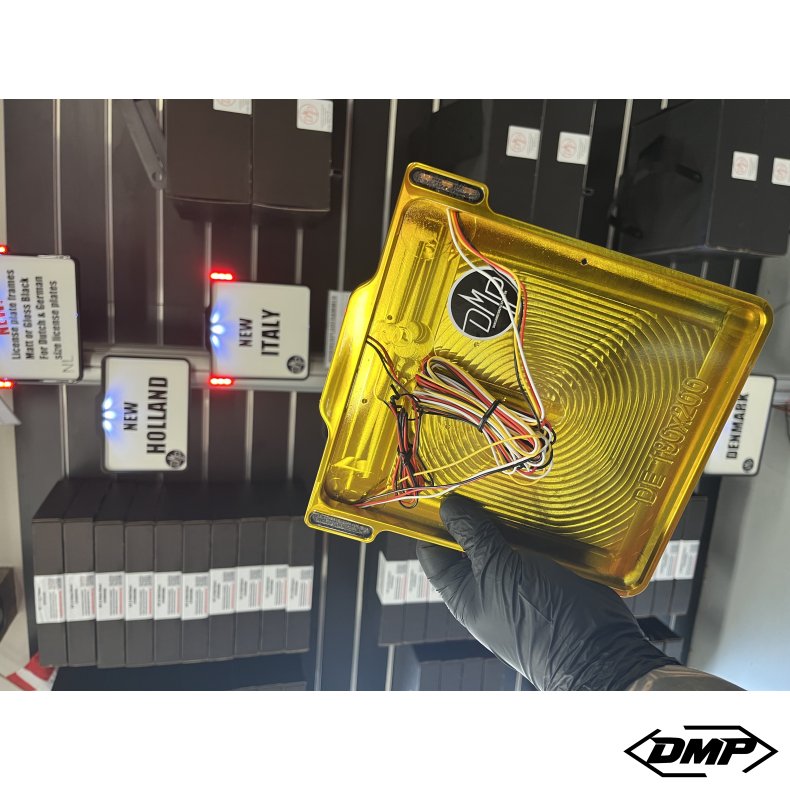 DMP Motorcykel Nummerpladeramme 3.0 DENMARK CNC GOLD