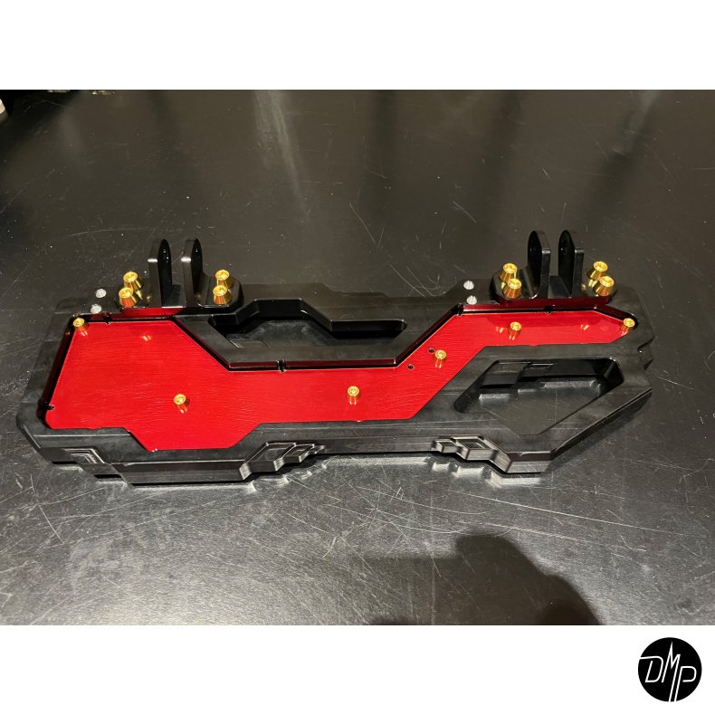 DMP "Street Savage" floorboard s�t, Race black med rustfri plade plade, Touring