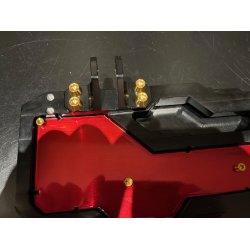 DMP "Street Savage" floorboard s�t, Race black med rustfri plade plade, Touring