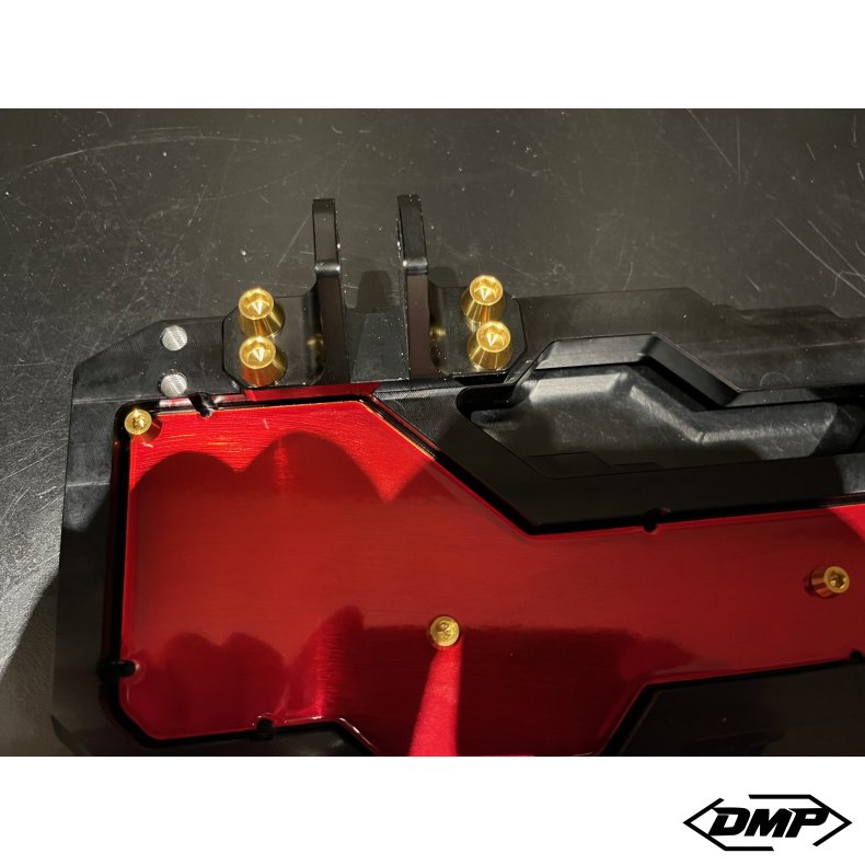 DMP "Street Savage" floorboard set, Race black With Stainless steel inlay Touring