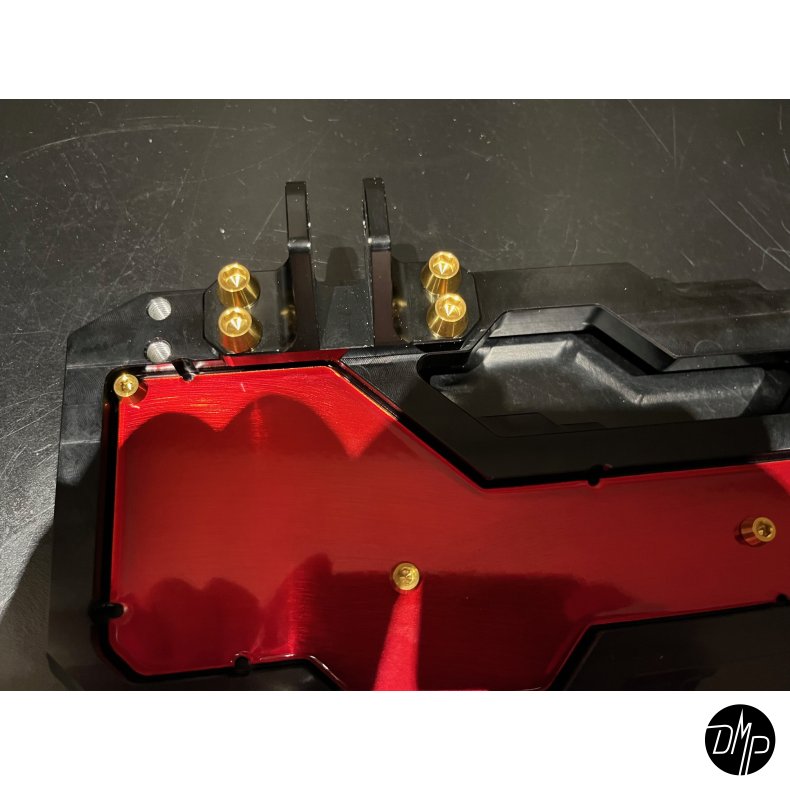 DMP "Street Savage" floorboard s�t, Race black med rustfri plade plade, Touring