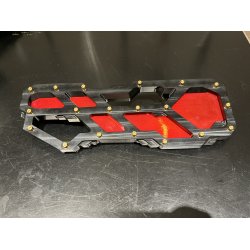 DMP "Street Savage" floorboard s�t, Race black med rustfri plade plade, Touring