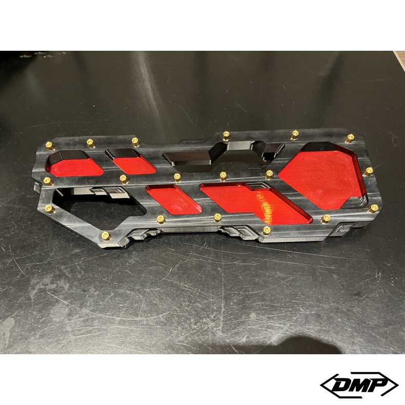 DMP "Street Savage" floorboard set, Race black With Stainless steel inlay Touring