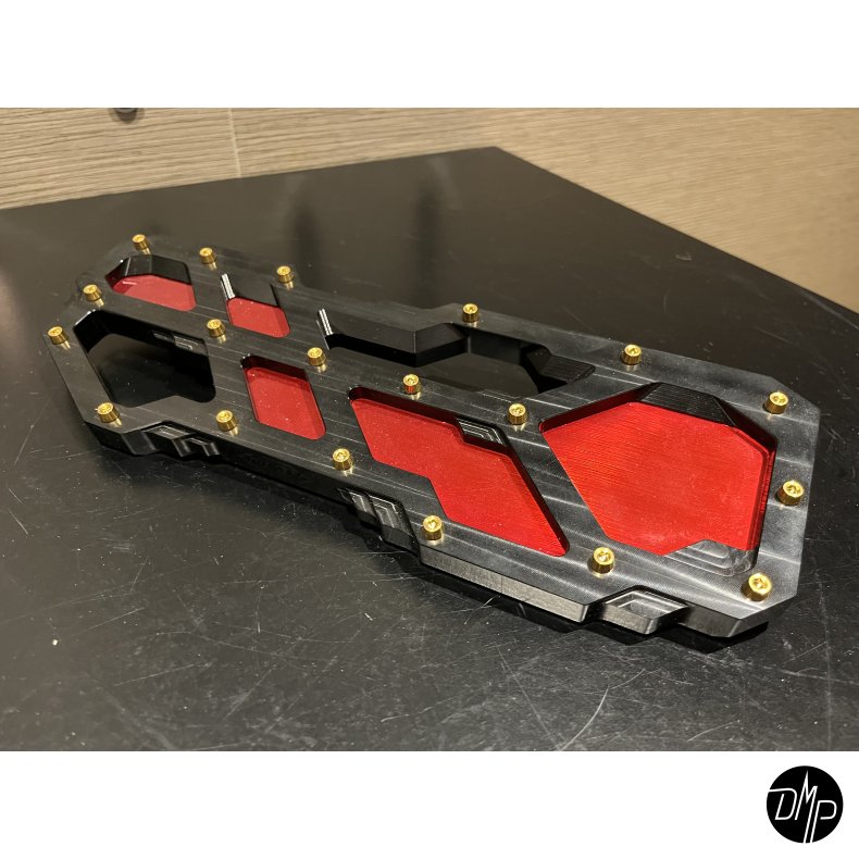 DMP "Street Savage" floorboard s�t, Race black med rustfri plade plade, Touring