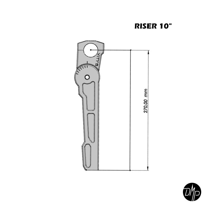 Vitys Design 10" Adjustable Risers Silver