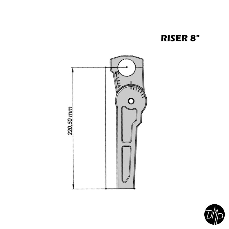 Vitys Design Adjustable Risers 10" Digital Speedo Gold