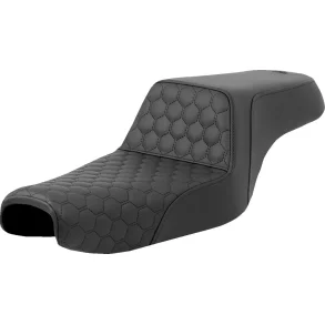 Saddlemen Step-up Seat 3,3/2,2 Gallon (small tank) Honeycomb Pattern BLACK