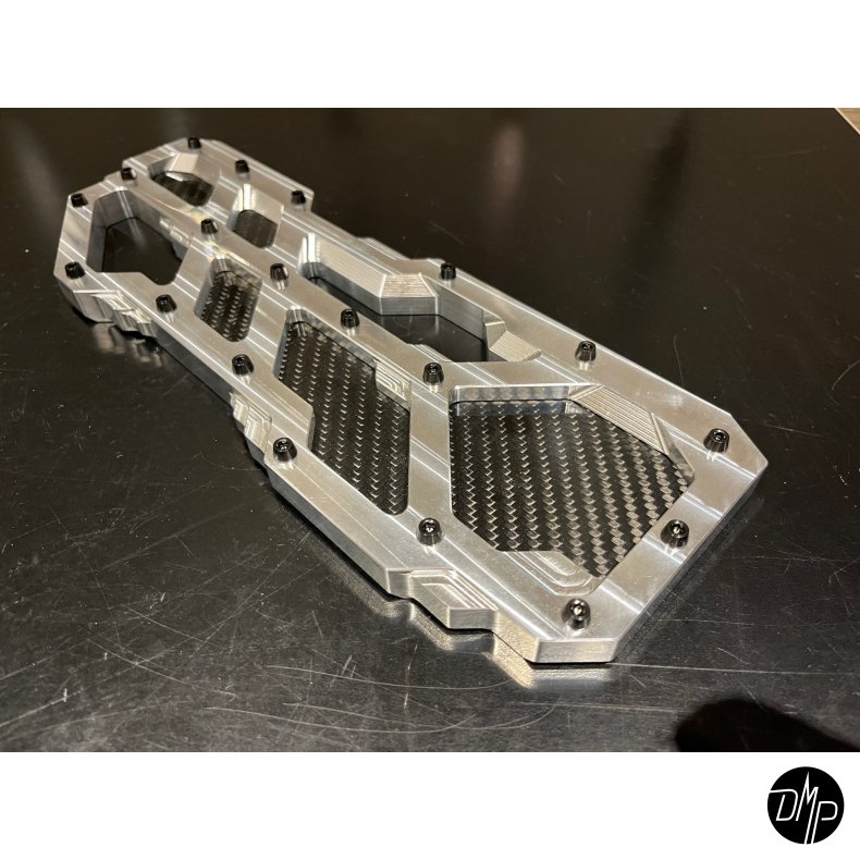 DMP "Street Savage" floorboard s�t, Race black med Carbon plade, Touring