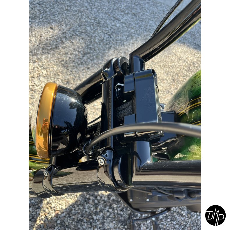 Top Caps 49mm Softail &amp; Dyna, DMP, Harley-Davidson